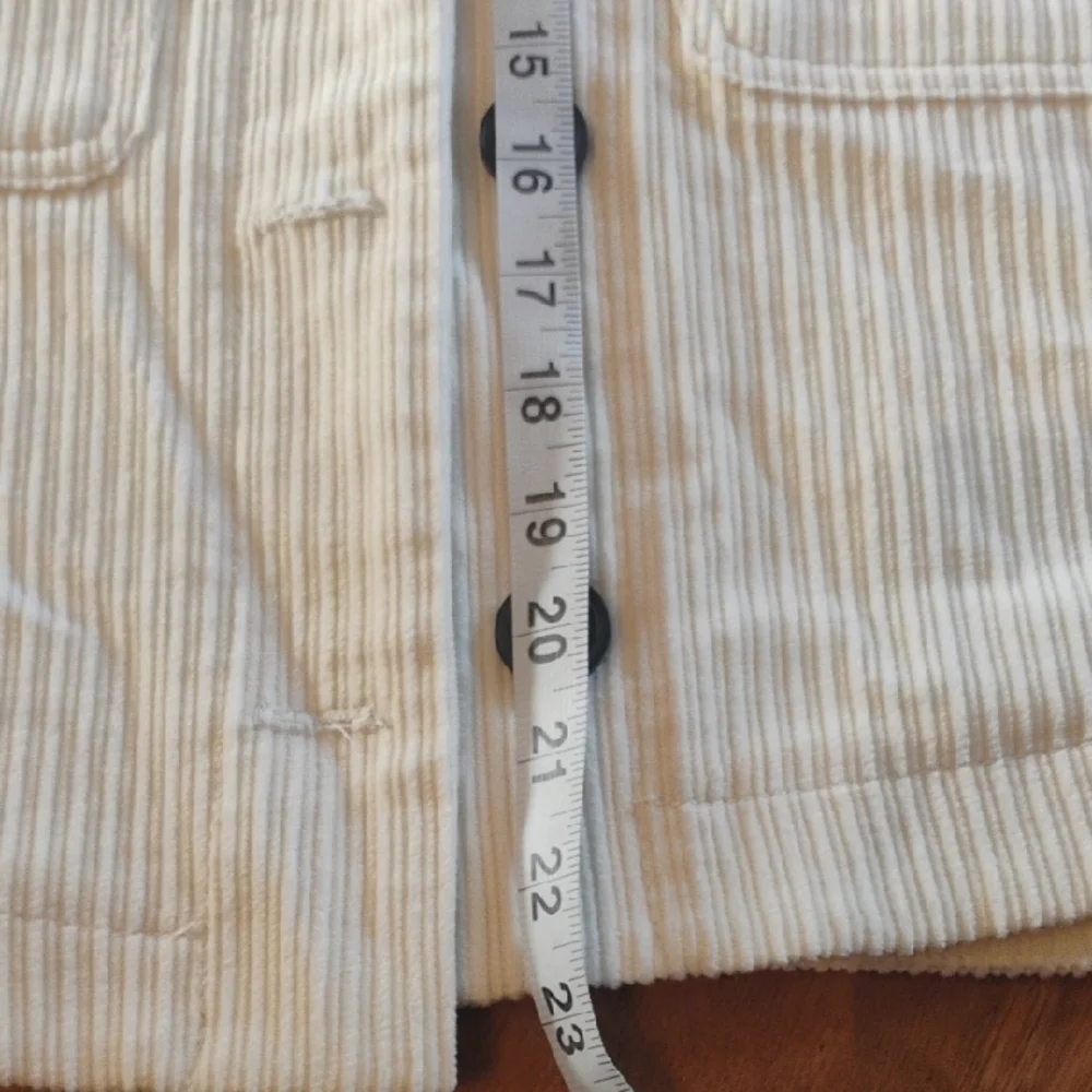 Zara Cream Utility Jacket Corduroy Tailored. Size Medium. Great For Fall. - Picture 9 of 9